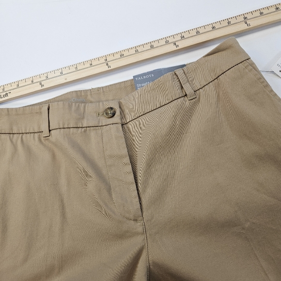 Talbots Corduroy Straight Chino Women’s 12 Pants Slimming NWT Brown Retail $90 - Picture 3 of 9